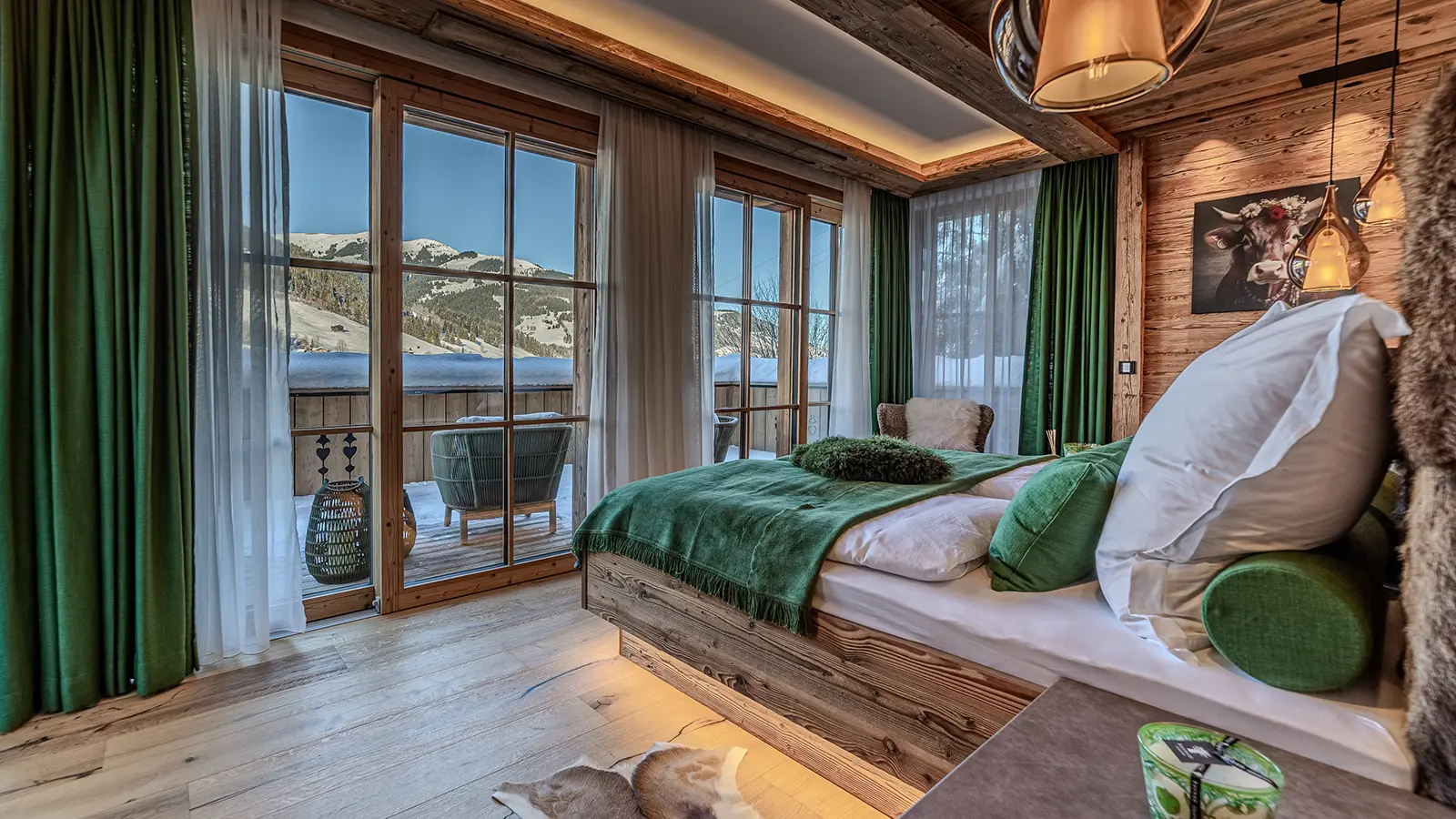 MM ONE Chalet Schlafzimmer im Winter