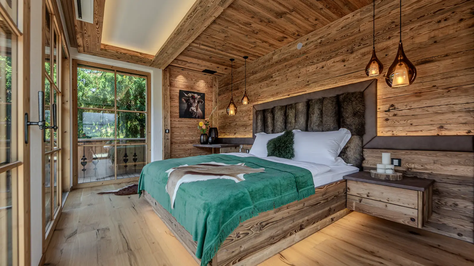 MM ONE Chalet Schlafzimmer im Sommer